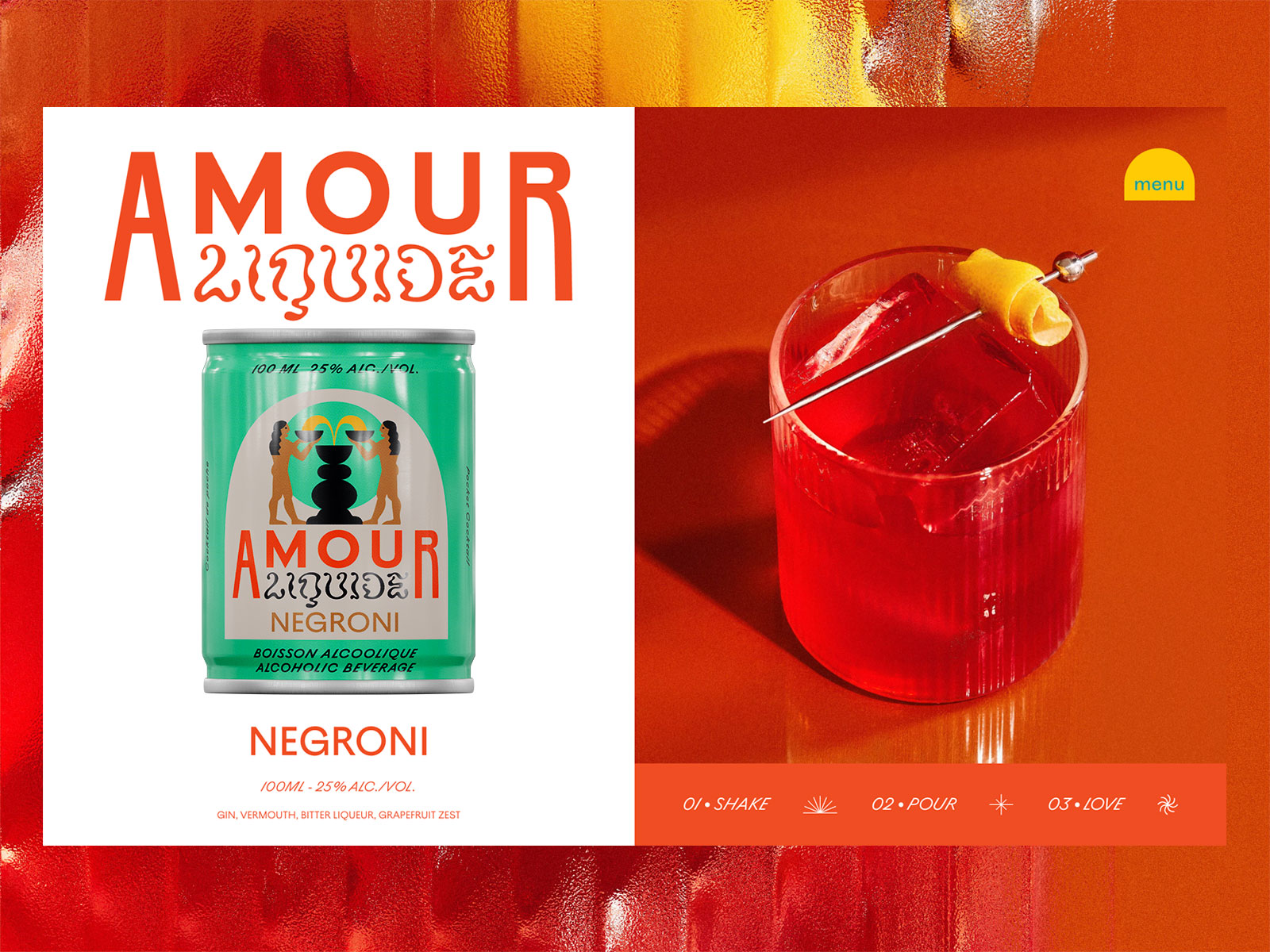 Amour Liquide award-winning website design screenshot 1