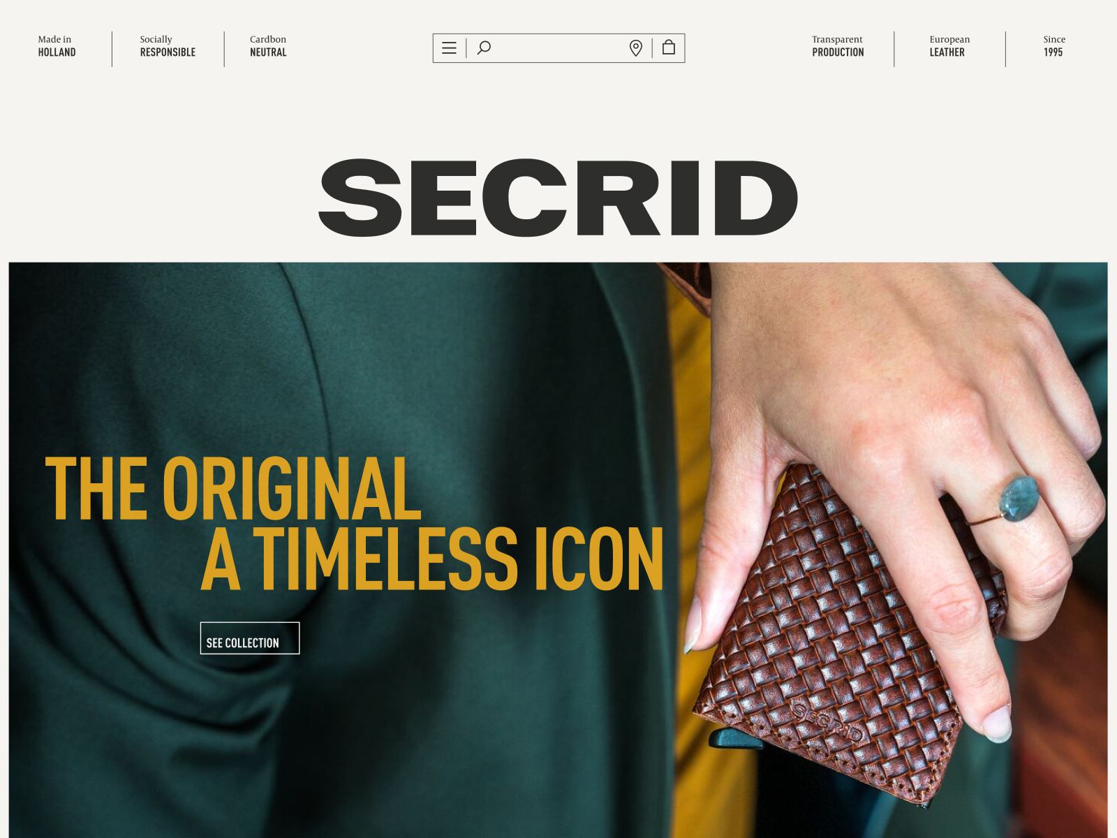 Secrid award-winning website design screenshot 1