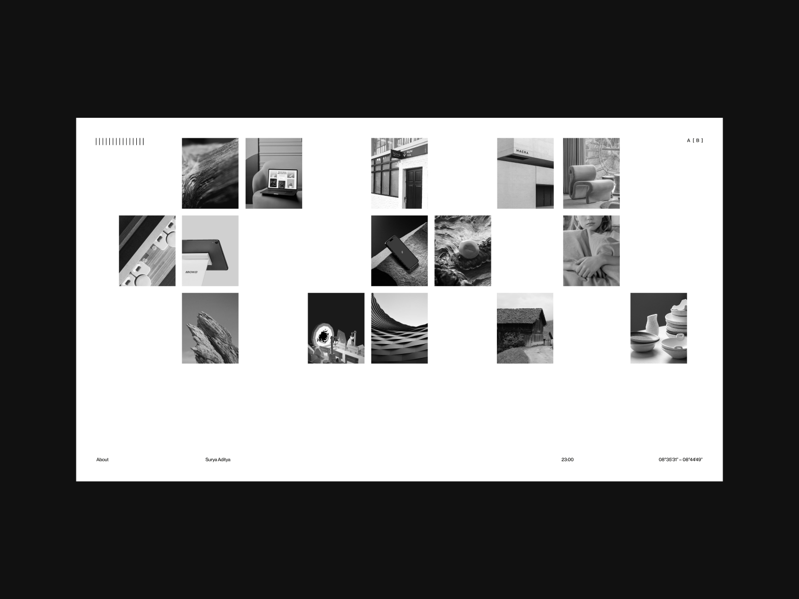 Surya Aditya award-winning website design screenshot 1