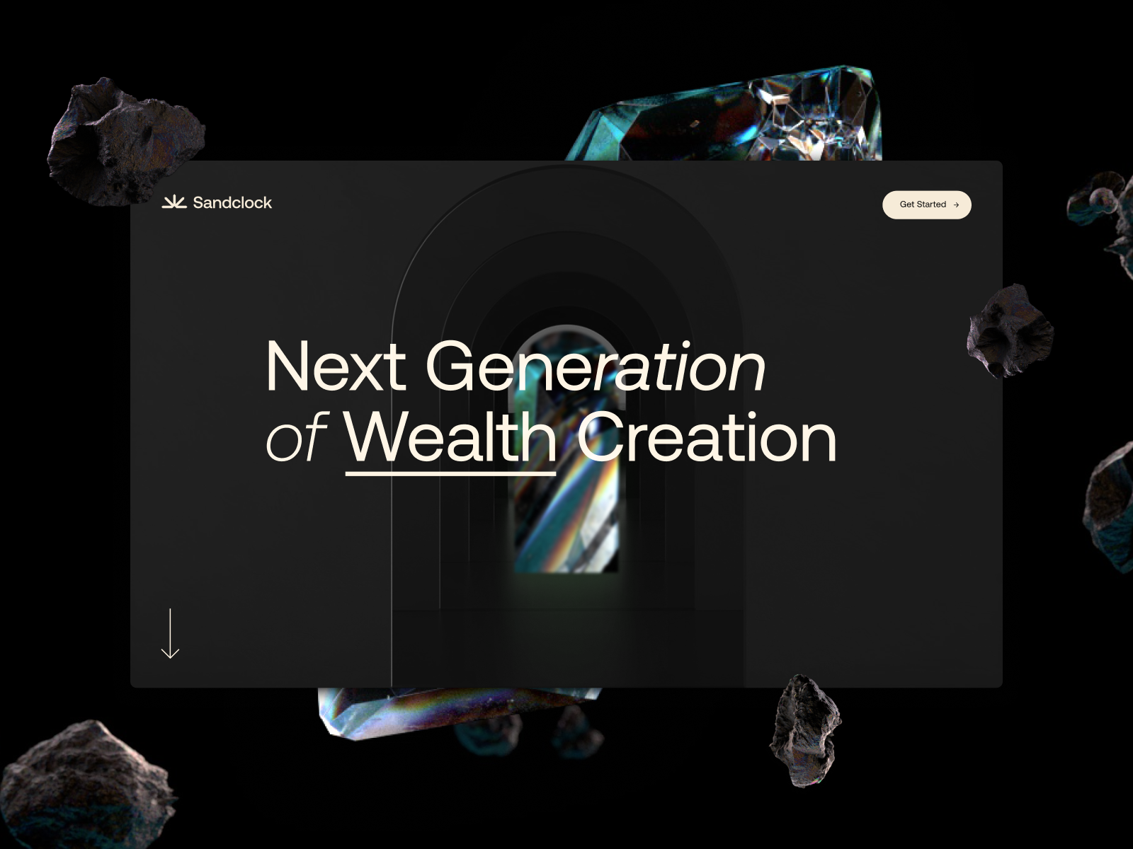 Sandclock award-winning website design screenshot 1