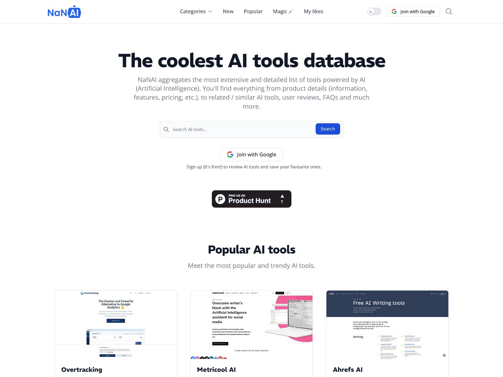 NaNAI tools Awwwards Nominee