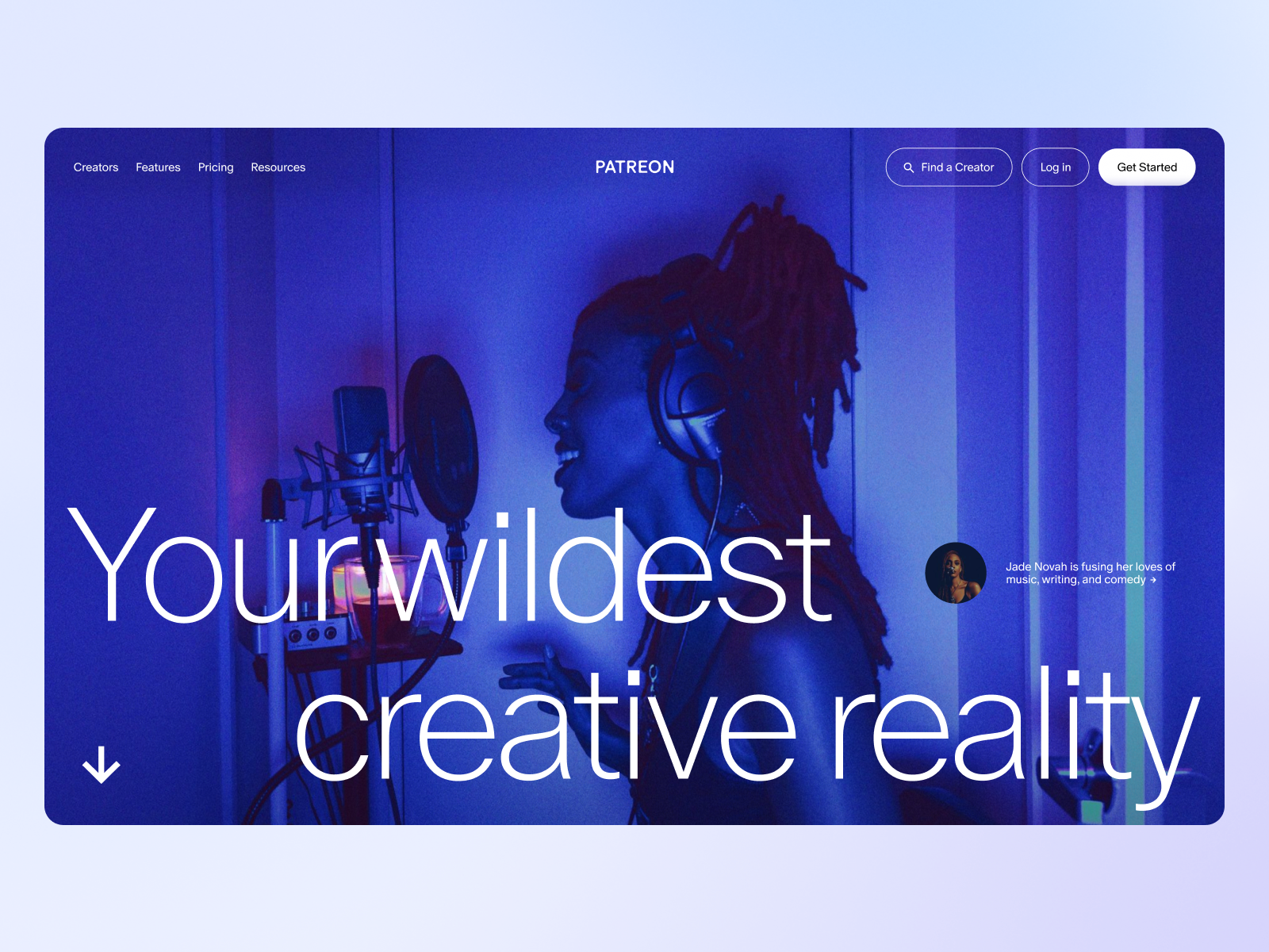 Patreon Website Redesign award-winning website design screenshot 1