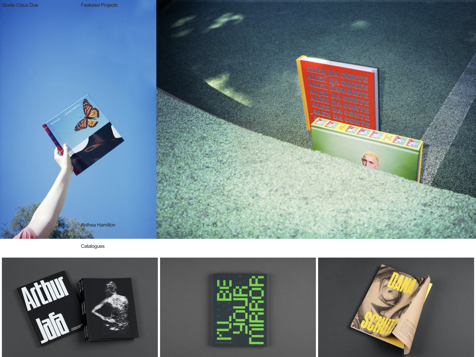 Studio Claus Due award-winning website design screenshot 1
