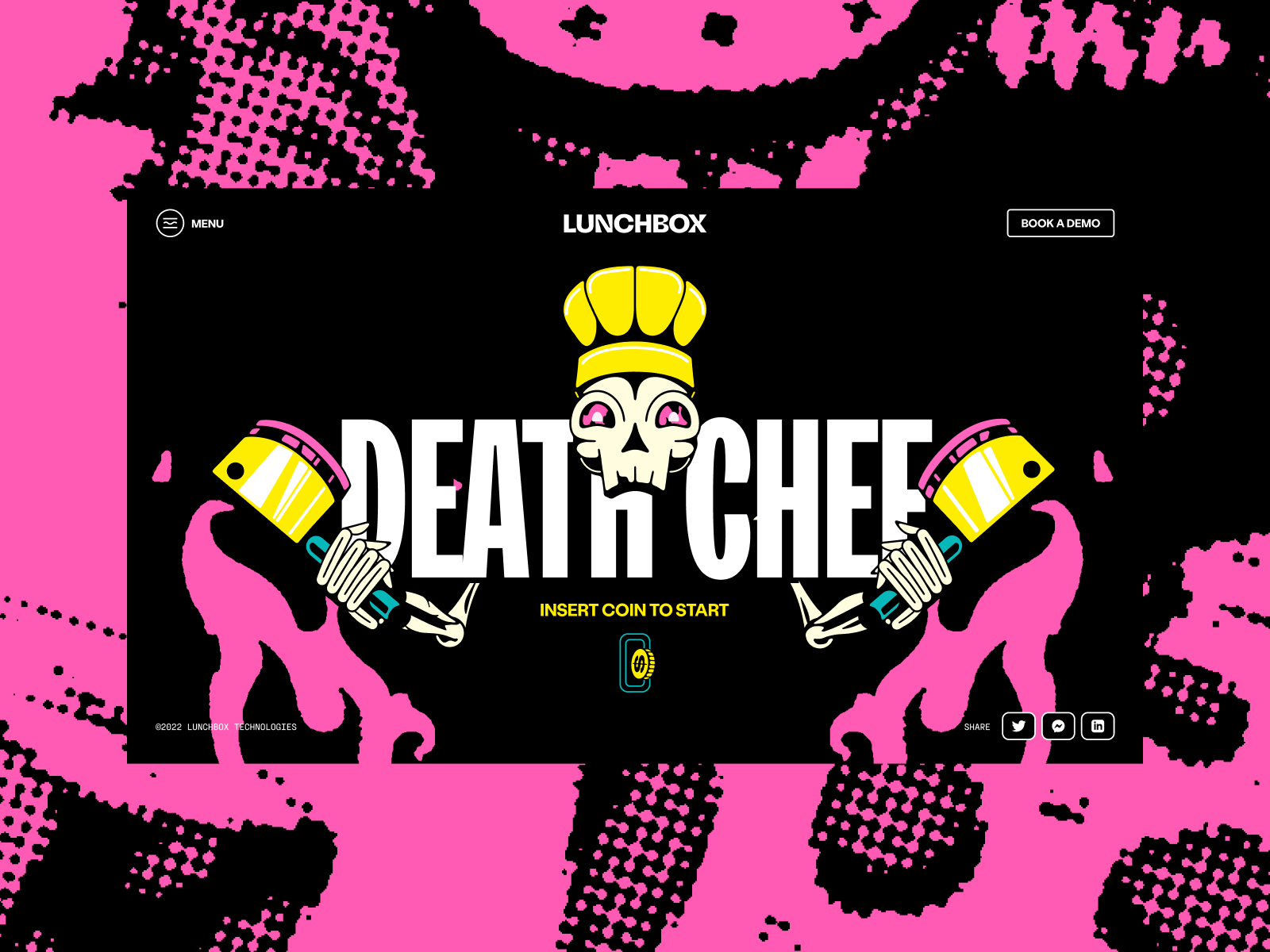 Death Chef award-winning website design screenshot 1