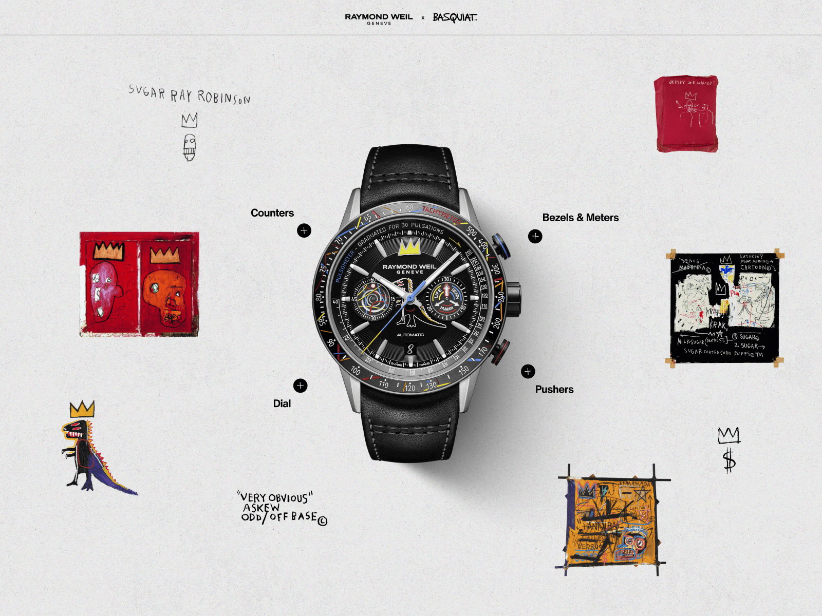 Raymond Weil × Basquiat award-winning website design screenshot 1