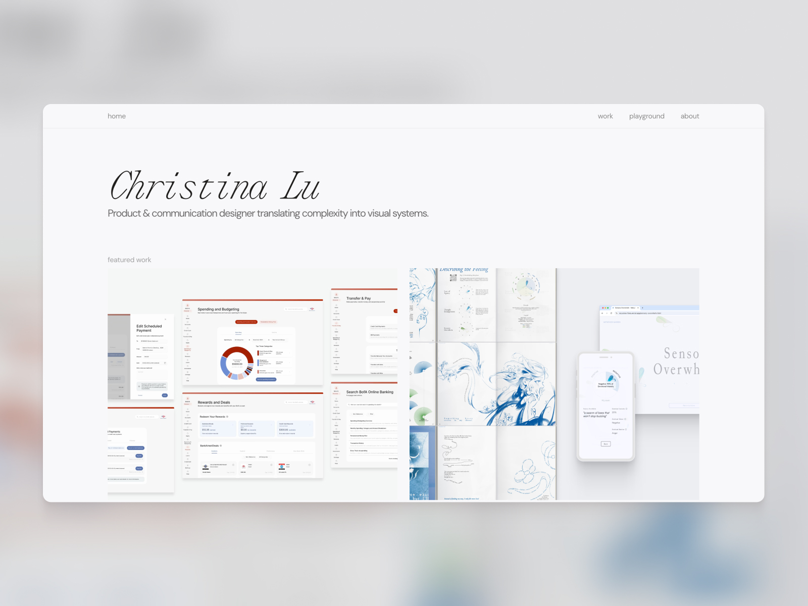 Christina Lu — Portfolio
