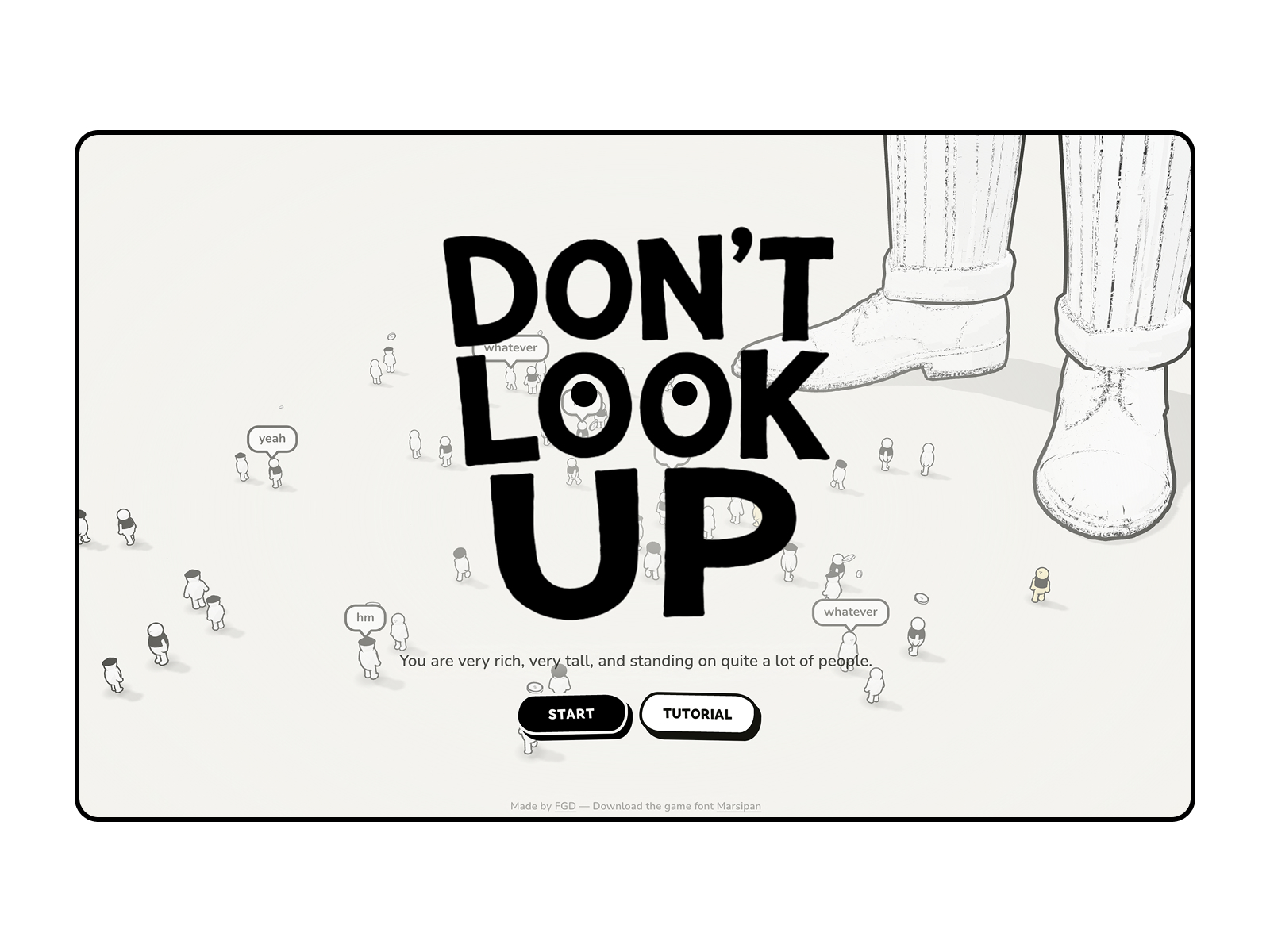 Dont Look up game