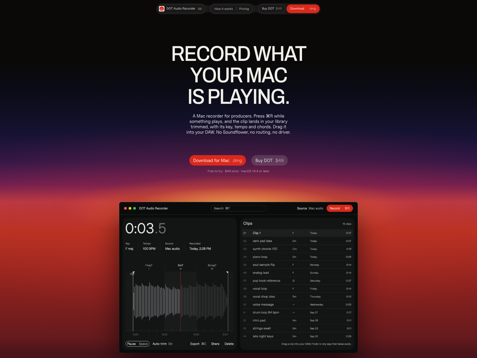 DOT Audio Recorder