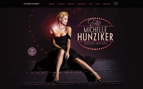 Michelle Hunziker award-winning website design screenshot 1