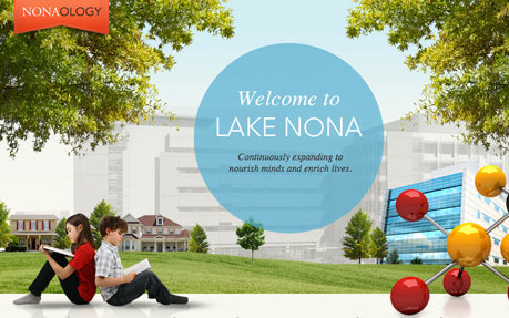 Lake Nona award-winning website design screenshot 1