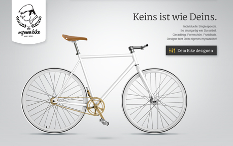 myownbike award-winning website design screenshot 1