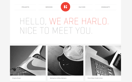 Harlo Interactive award-winning website design screenshot 1