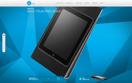 BeoPlay A3 award-winning website design screenshot 1