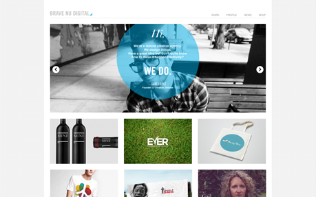 Brave Nu Digital award-winning website design screenshot 1