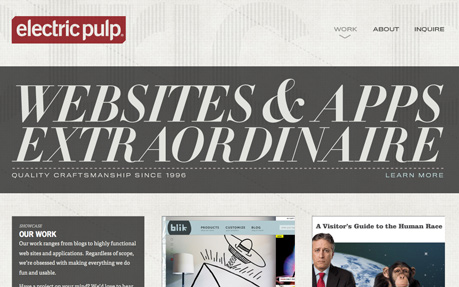 Electric award-winning website design screenshot 1