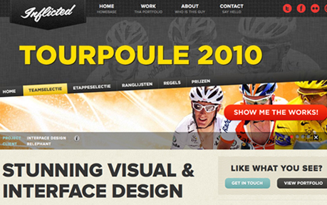 inflicted award-winning website design screenshot 1