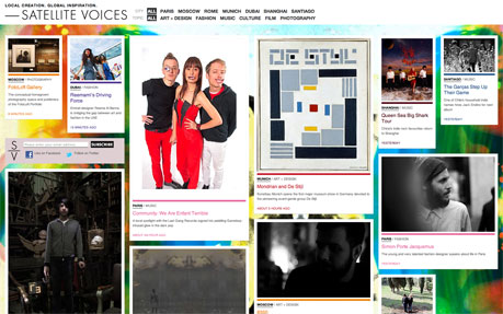 Satellite Voices award-winning website design screenshot 1