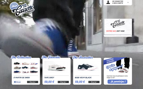 The Cassette award-winning website design screenshot 1