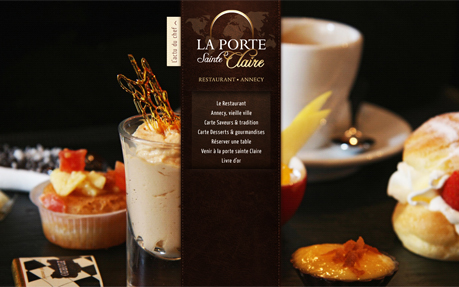 Porte Sainte Claire award-winning website design screenshot 1