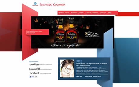 Euro RSCG Colombia award-winning website design screenshot 1