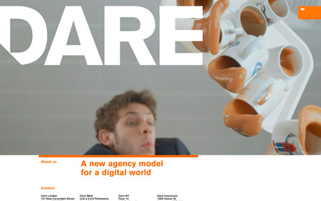 DARE award-winning website design screenshot 1