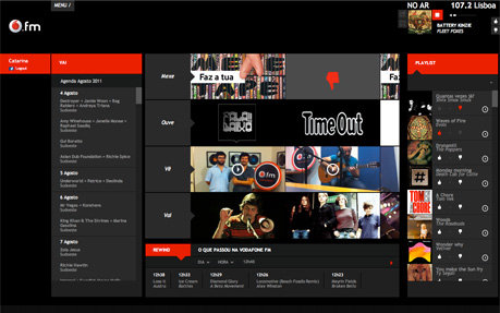 Vodafone FM award-winning website design screenshot 1