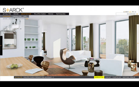 Starck.com award-winning website design screenshot 1