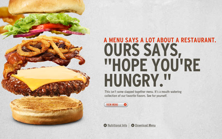 Smokey Bones award-winning website design screenshot 1