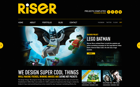 RiSER award-winning website design screenshot 1