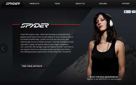 Spyder award-winning website design screenshot 1