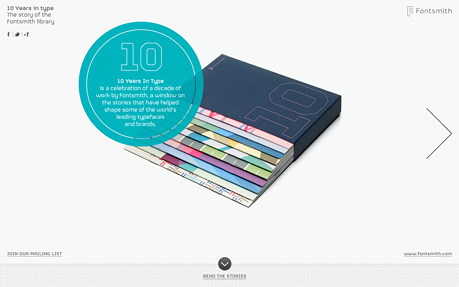 10 Years In Type award-winning website design screenshot 1