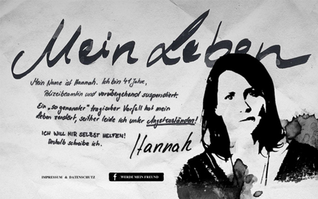 Hannahs Leben award-winning website design screenshot 1