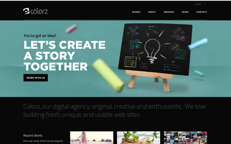 Colorz award-winning website design screenshot 1