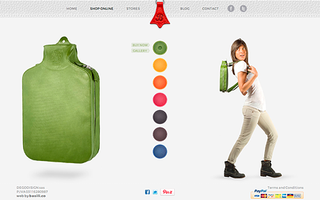 Bagigia award-winning website design screenshot 1
