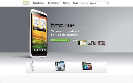 HTC award-winning website design screenshot 1