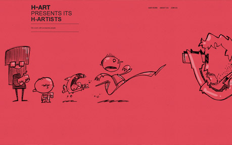 H-Art award-winning website design screenshot 1