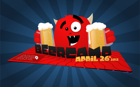 Beercamp 2012 award-winning website design screenshot 1