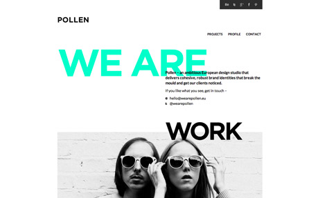 We Are Pollen award-winning website design screenshot 1