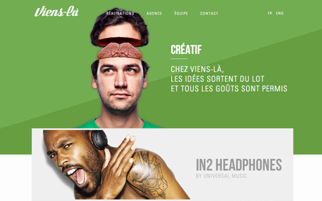 Viens-la agency award-winning website design screenshot 1