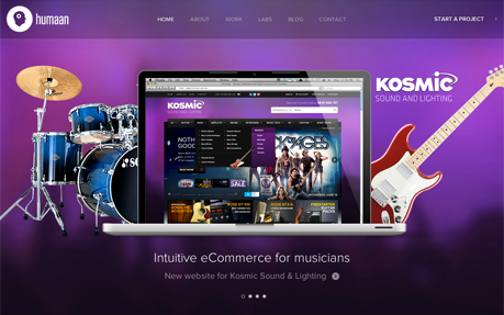 Humaan award-winning website design screenshot 1