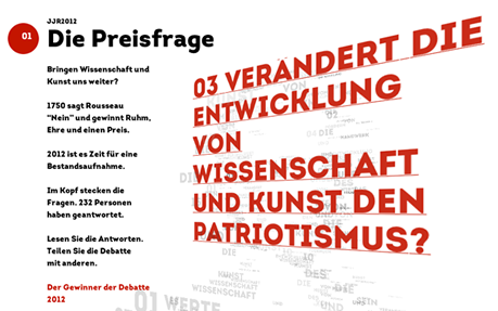 Jean-Jacques Rousseau award-winning website design screenshot 1