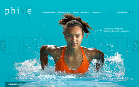 Phive Health club award-winning website design screenshot 1