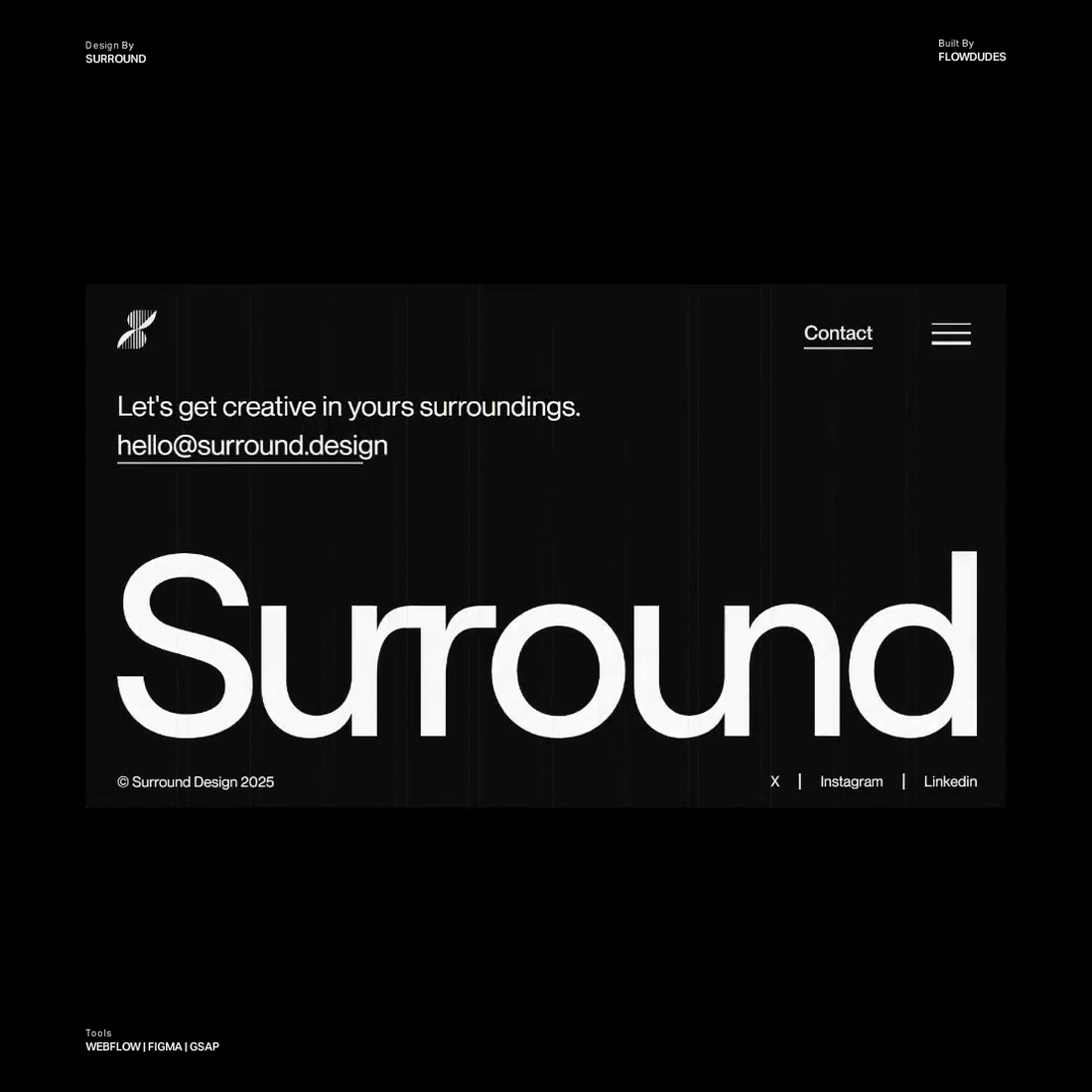 Surround Studio’s Webflow Interactive Website