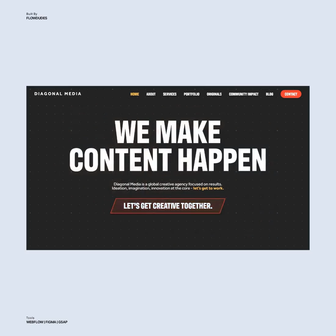 Diagonal Media’s Agency | Webflow Website...