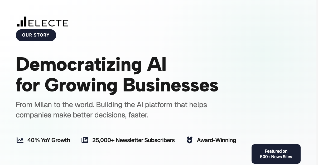 ELECTE – AI Data Analytics Platform