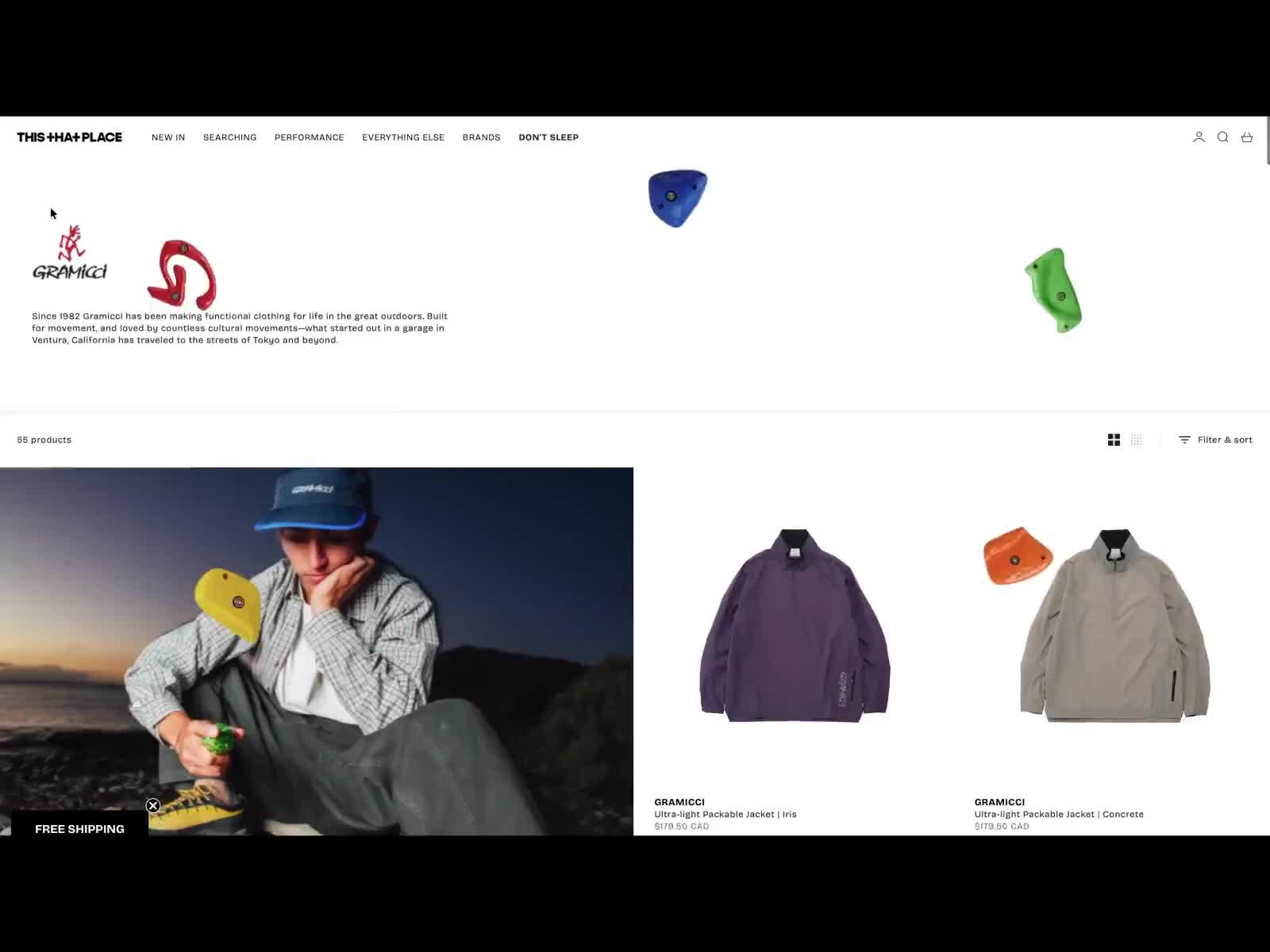 ThisThatPlace.com & Gramicci Landing Page