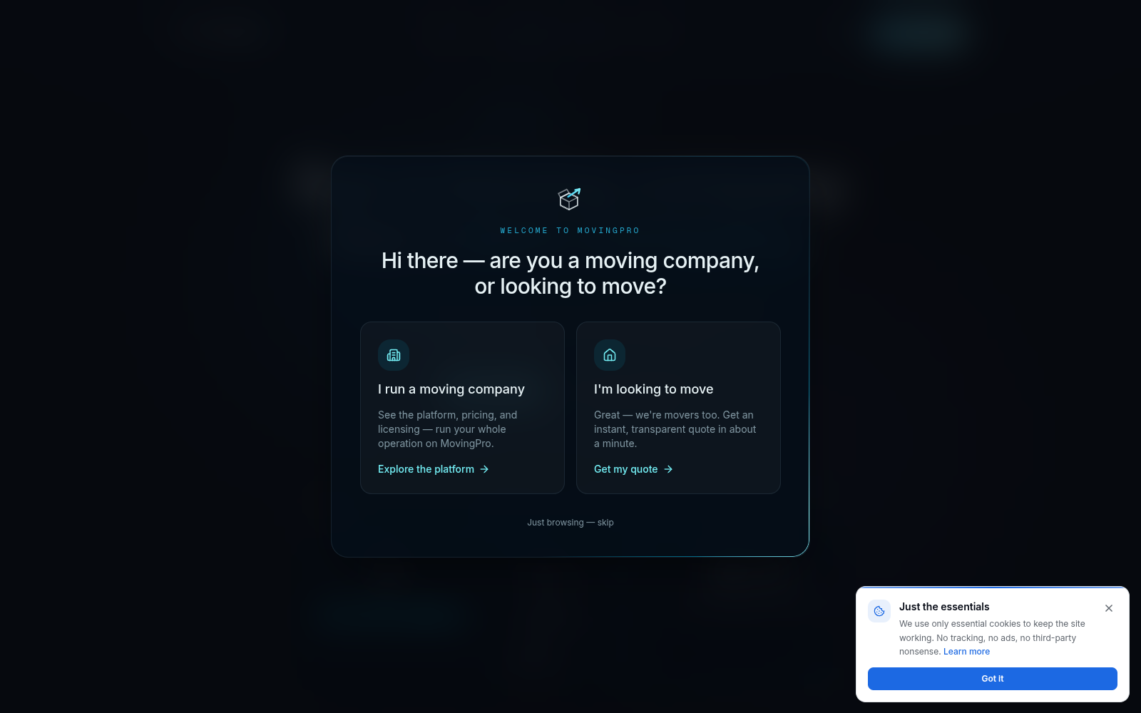 MovingPro — Operating System for Moving...