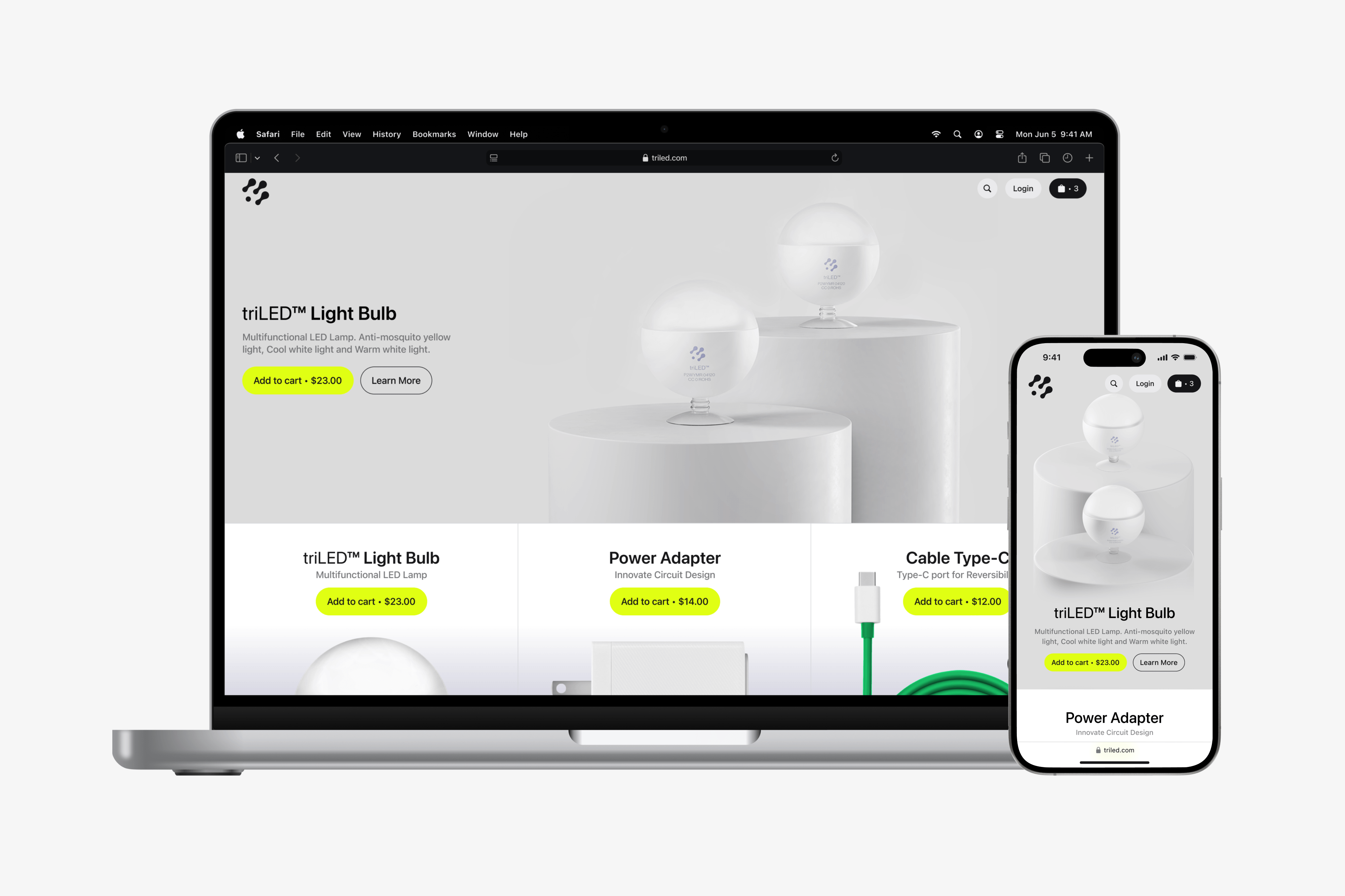 Web Design and Branding for triLed™
